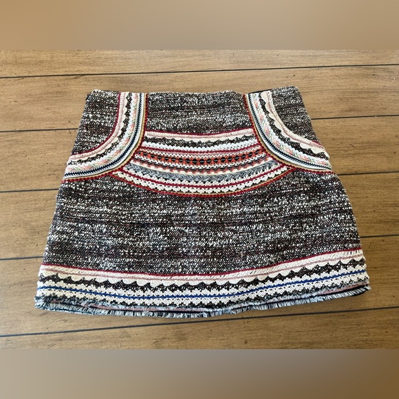 Zara Embroidered Mini Skirt, Size Small - Picture 4 of 5